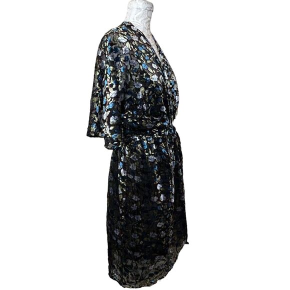 ModCloth Dramatic Depths Velvet Floral Dress Black Multicolor Women's Small NWT - Picture 6 of 12